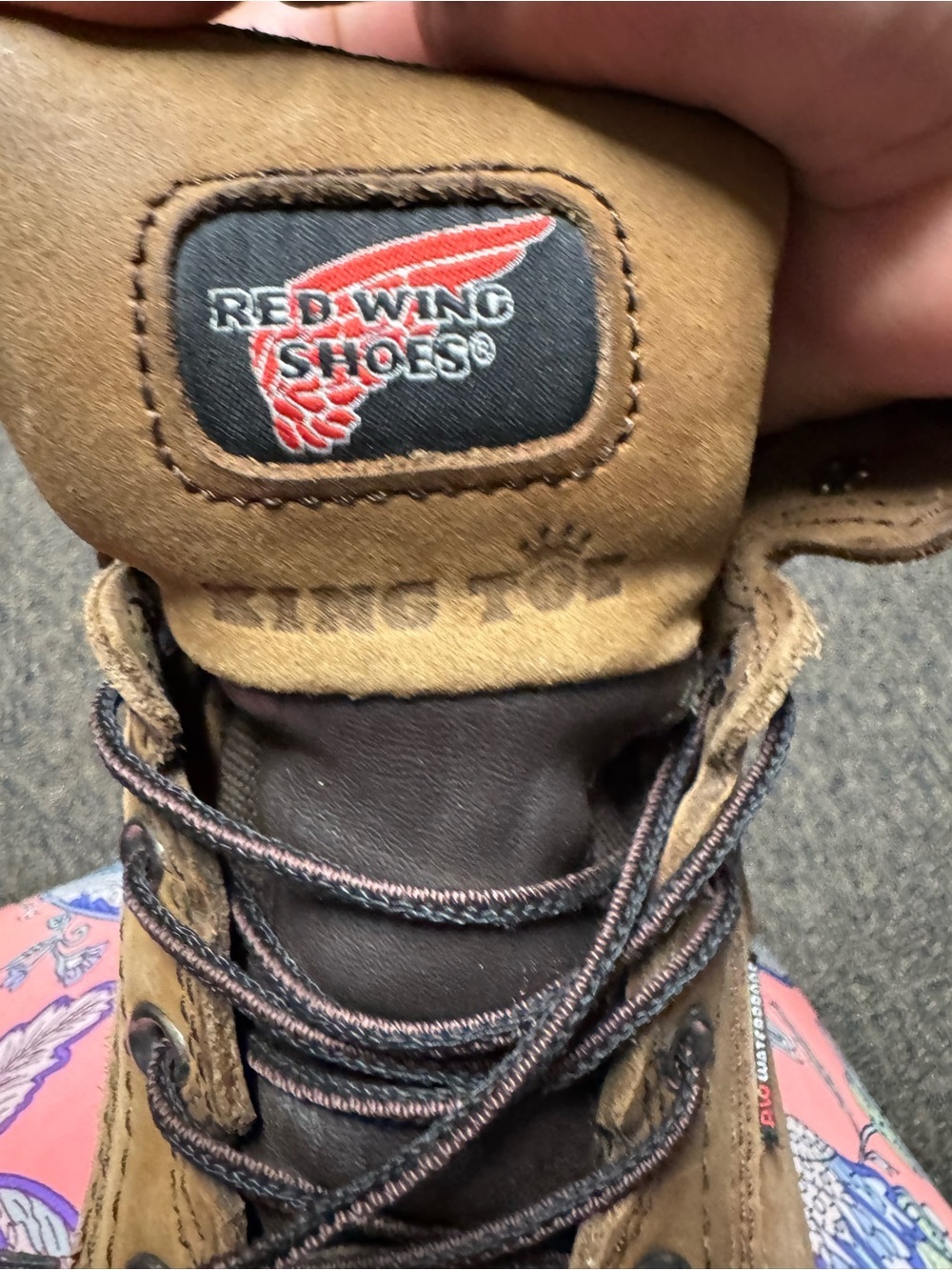 Red Wing Shoes Brown Leather Lace-Up Work Boots